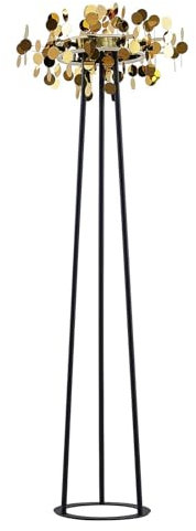 Lucande LED Stehlampe 'Glimmo' dimmbar (Modern) in Schwarz aus Aluminium u.a. für Wohnzimmer & Esszimmer (1 flammig,) - Design Stehleuchte, Floor Lamp, Standleuchte, Wohnzimmerlampe, Wohnzimmerlampe