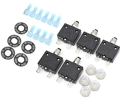 Interrupteur de surcharge, disjoncteur thermique 5A 125-250V AC 50V DC Applications larges pour l'automobile pour la marine