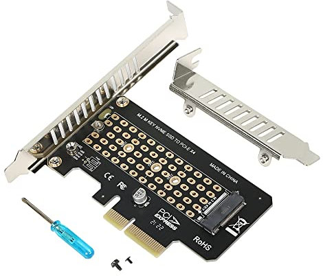 GELRHONR Adaptador M.2 NVMe PCIe, Compatible con PCI-e 4.0/3.0, PCIe x4 Completo, PCIe x4 x8 x16 Ranura para Key M 2230, 2242, 2260, 2280 tamaño M.2 SSD (no Compatible con NGFF)