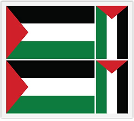 4 x Palestine Gaza Flag Sticker Vinile per Auto Paraurti Specchio iPad Van Laptop