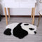 Panda-geformter Teppich, niedlicher SchlafzimmerSchaffell-Teppich, weiches Kunstfell, flauschig, bequem, Teppich für Badezimmer, Boden, Sofa, Wohnzimmer