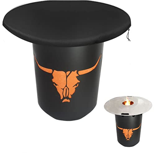 Feuerplatte Abdeckung, 420D Grillplatte Schutzhülle Wasserdicht Anti-UV Für eine Feuerplatte/Grillplatte (ø 80cm)
