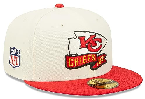 New Era Kansas City Chiefs NFL 2022 Sideline Chrome White 59Fifty Basecap - 7-38