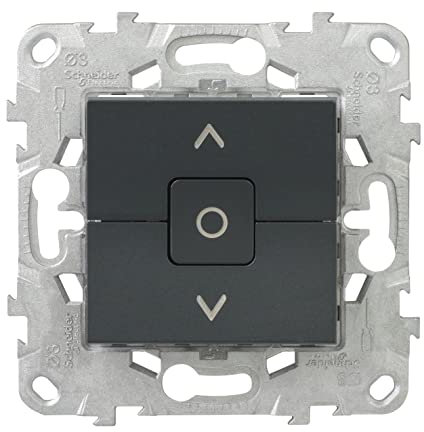 Interrupteur volet-roulant 6A connexion rapide anthracite Unica
