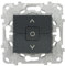 Interrupteur volet-roulant 6A connexion rapide anthracite Unica