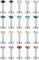 CASSIECA 16G 20Pcs Piercing Ohr Silber Gold Helix Piercings Chirurgenstahl Piercing Ohr Conch Piercing Nasenpiercing Tragus Piercing Lippenpiercing Labret Piercing Studs 6/8/10mm für Frauen Männer