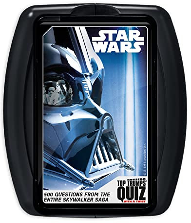 Top Trumps Star Wars Quizspiel, 500 Fragen zum Testen Ihres Wissens und Gedächtnisses von Leia, Han Solo, Kylo Ren bis hin zu Starfighters und The Phantom Menace, Geschenk und Spielzeug für Jungen und