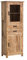 Woodkings® Vitrine Mumbai schmal Massivholz Glasvitrine mit Holz mit Schubladen und Türen rustikal Landhaus Möbel Holzschrank