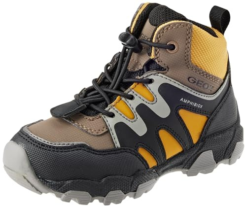 Geox Junior Boy J MAGNETAR Boy B ABX Sneakers Brown/DK Yellow 34_EU