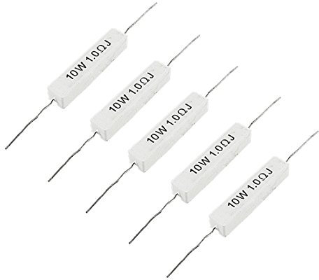 1.0 Ohm 10W drahtgewickelt Keramik Zement-Widerstaende 5 Stueck