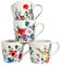 Darthome Floral Meadow Mugs Set of 4 400ml Wild Flowers White Ceramic Kitchen Coffee Cups