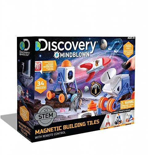 Discovery 1423005751 - RC Magnetic Building Tiles - magnetische intergalaktische Modell-Bauset mit Fernbedienung - für Kinder ab 6 Jahren