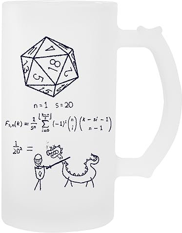 Kwantees The Science Of 20 Sided Dice Taza De Cerveza De Vidrio Taza De Bebida Ecológica