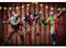 Ttincceer 220x150cm Halloween Horror Zirkus Böser Clown Hintergrund - Retro Wand Blut Gespritzt Blutige Handabdruck - Fotografie Für Kinder Erwachsene Porträt Foto Prop