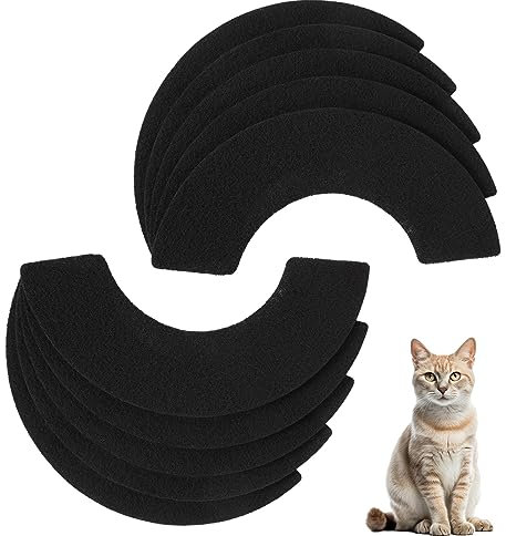10 Stück, Kohlefilter für Litter Robot 4, Aktivkohlefilter Ersatz Kohlefilter für Katzentoilette Katzentoilette Filter Ersatz kompatibel mit Litter Robot 4 (Schwarz)