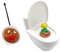 Fenteer Wasserspritz-Toilette, Mini-Toilettenspielzeug, kreatives Badespielzeug, Spritz-Toilettenspielzeug, ferngesteuertes Toilettenspielzeug für
