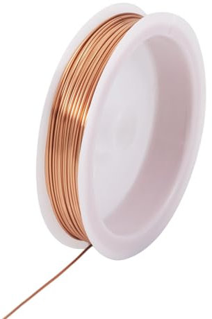 Cheriswelry 42 Feet Copper Wire Bendable Metal Wire 0.7mm Round Jewelry Beading Craft Wire for Jewelry Making, Wire Wrapping, Hobby Craft