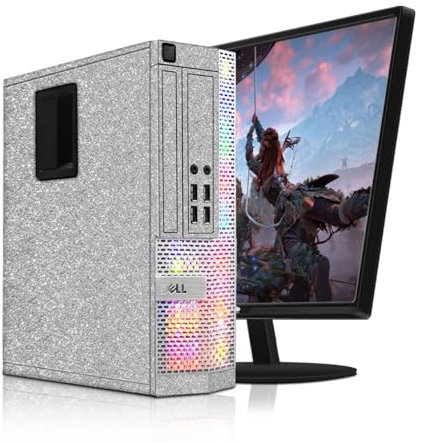 Dell pc Gaming Completo, Ordenador de sobremesa, Quad Core I7 up to 3.9GHz, Radeon RX 550 4GB GDDR5, RAM 16GB, SSD 512GB, WiFi 600M, Bluetooth 5.0, New 22 1080 FHD LED, W10P64 (reacondicionado)