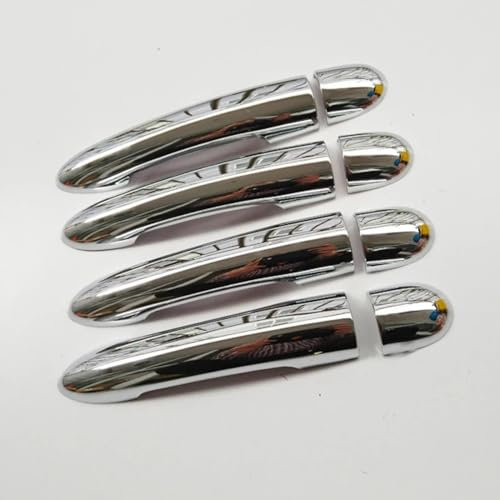liuacwei Auto Türgriff Abdeckung Schale Für R&enault Megane MK2 2002-2008 Chrom KN Aufkleber für Autotürgriffabdeckung, Außenschutz, Zubehör