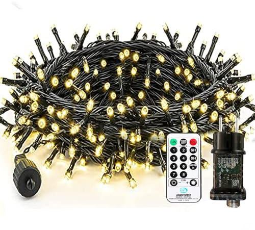 Bzavor Led Lichterkette Strom 15M 100 LED mit Fernbedienung Timer Merkfunktion Steckdose IP65 Wasserdicht,Led Lichterkette mit Stecker für Weihnachten Deko Hochzeit