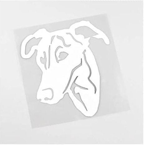 ROPEME Autoaufkleber, 15 cm, Windhund-Hund, Autoaufkleber, Vinyl-Aufkleber, Schwarz/Silber