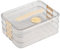 Vbnuyhim Recipiente para guardar carne de embutidos, jamón y queso para frigorífico, recipiente de almacenamiento de queso y delicatessen | Recipiente de diseño extraíble y apilable con registro de