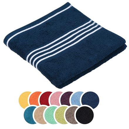 liebling Handtuch Baumwolle, Serie Santos, 500 gr. / m², 50 x 100 cm, Ökotex, 60 Grad, saugstark, schnelltrocknend, Farbe: dunkelblau