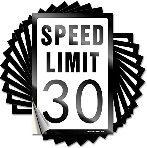 Lustige Aufkleber für Autos, Geschwindigkeitsbegrenzung, 30 km/h, 10 Stück, Auto-Aufkleber-Set, lustige Aufkleber für Autos (6 x 9 cm)