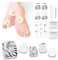 Smalto Adesivo per Unghie Piedi - 26 Pezzi Unghie Gel Adesive UV Full Wraps Unghie Adesivi Decalcomanie Autoadesive Gel Nail Stickers Durata for Toenails per Donne