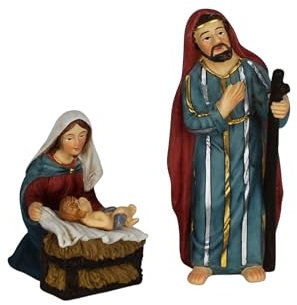 Krippenfigurenset Hlg. Familie Babylon orientalisch ca. 10cm Polyresin handbemalt