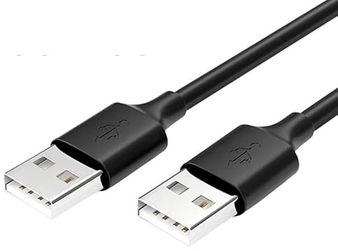 TECHZOCO Cable USB 2.0 Super Speed, Cable USB Macho Macho, USB 2.0, Velocidad hasta 480 Mbps, Apto para Ordenador, TV Box, HDD Externo, Base de Ventilación, Hub USB, Raspberry Pi, Negro, 1 Metro