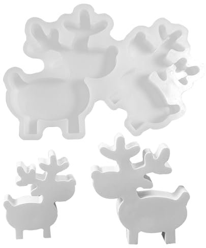 Silikonform Rentier, Silikonform Elch, Elch Silikonformen Gießformen Weihnachten, Silikonform Weihnachten Elch, Silikonform Elch Gips Zum Gießen Gießformen Silikon Gießform Weihnachten