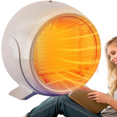 Biniveil Chauffage portable, chauffage d'appoint | Chauffage personnel - Petit radiateur électrique en céramique à chauffage rapide, 800W, Protection contre la surchauffe et le renversement, pour