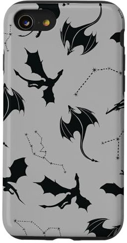 Black Dragon Celestial Stars Mystische dunkle Ästhetik Hülle für iPhone SE (2020) / 7 / 8