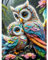 HEIBAGO Animaux Peinture par Numéros pour Adulte, Hibou Kit de Peinture à l'huile sur Toile Bricolage pour Débutants, Peinture à l'huile avec Pinceaux pour la Décoration d'intérieur,30X40cm