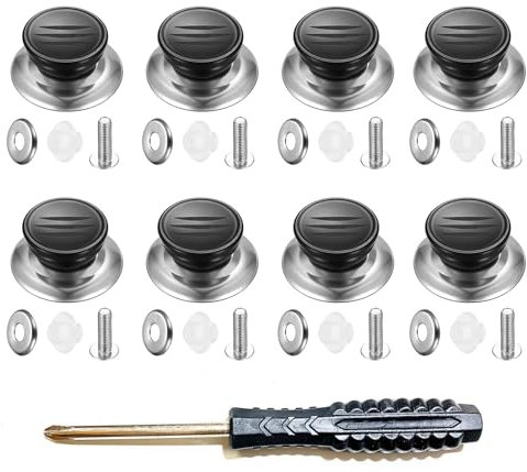 8 Pcs Pot Lid Knob, Universal Pan Cover Replacement, Heat Resistant Kitchen Cookware Handle, Replacement Parts for Kitchen Cookware Lid