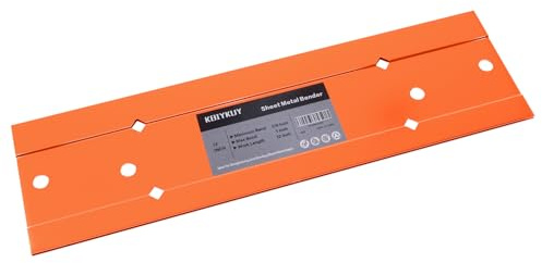 Kbiykuy Outil pliable pour cintreuse de tôle, 30,5 cm pour conduits CVC, toiture et panneaux métalliques, profondeur de pliage de 9,5 mm et 2,5 cm, frein en acier robuste avec finition orange haute