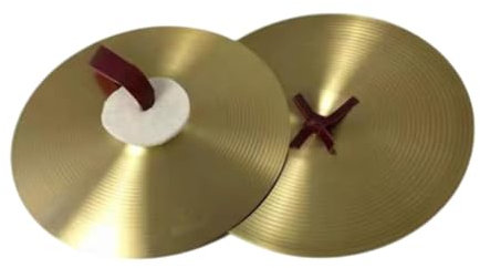 Dickly 2 piezas de choque de plantillas Instrumento musical resistente Alta dureza de alta dureza brillante Aleación de platillo de mano tradicional para, 6 Inch