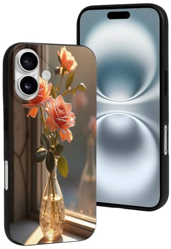 TZTTZT Kompatibel mit iPhone 16 Hülle – Rosenarrangement-Druck Nr. 999, kompatibel mit iPhone 16 Hüllen, niedlich für Damen und Herren, widersteht Kratzern