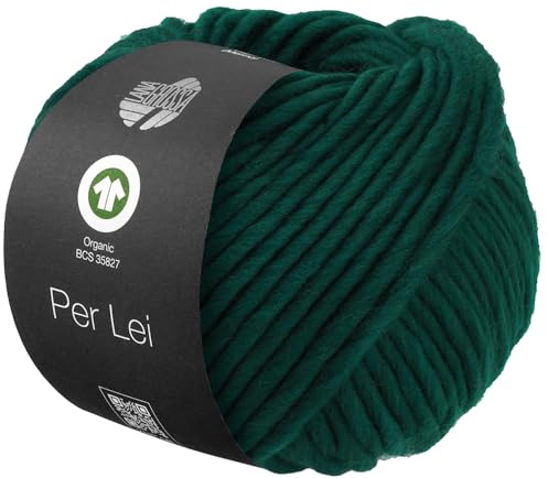 LANA GROSSA Per Lei GOTS | Klassisches Merino-Dochtgarn, GOTS zertifiziert | Handstrickgarn aus 100% Schurwolle | 50g Wolle zum Stricken & Häkeln | 60m GarnFB 52