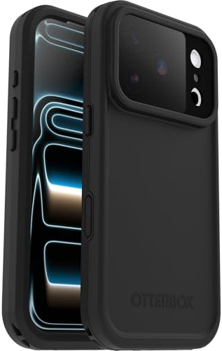 OtterBox FRĒ MagSafe Hülle für iPhone 17 Pro, Schwarz | Wasserdicht (IP68), stoßfest, schmutzabweisend, Hülle mit integriertem Displayschutz, 5x getestet nach Militärstandard