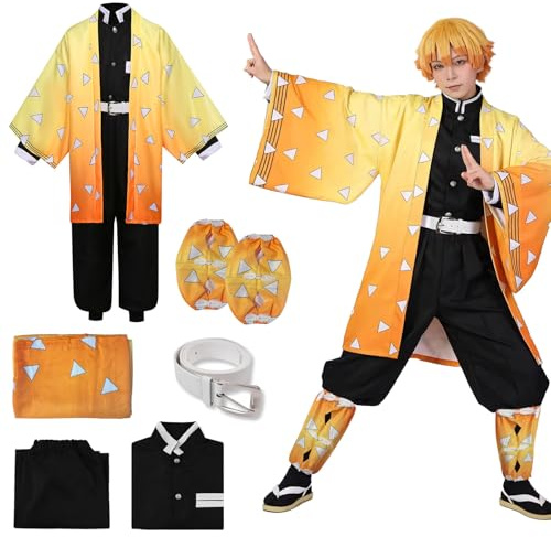 Bocguy Anime Cosplay, Giyuu/Shinobu/Mitsuri/Muichirou/Tanjiro/Nezuko/Zenitsu Anime Kostüm Erwachsene, Animecharakter Kimono Uniform für Karneval Halloween Cosplayparty AnimeConventions