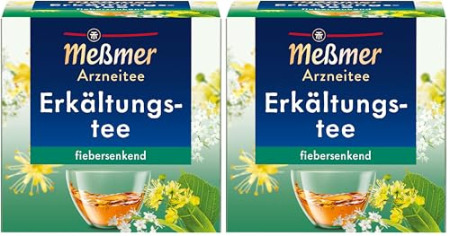 Meßmer Erkältungstee | fiebersenkend | Arzneitee | 9 Teebeutel (Packung mit 2)