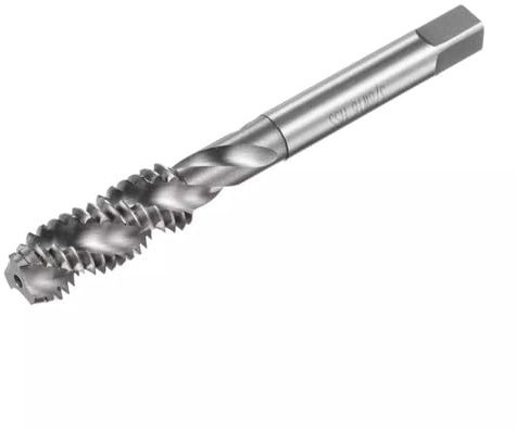 SPORTARC Taraud de machine, taraud, outil de taraudage, 3/8-16 BSW Flûte spirale HSS taraud, non revêtu, droitier, 3 cannelures pour aluminium et acier inoxydable, PC