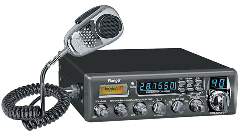 Ranger RCI-69VHP High Power 10 Meter Amateur Radio 80W PEP All-Mode (CW/FM/AM/SSB) SRA-198NC Dynamic Noise Canceling Mic 6-Digit Frequency Counter Fine/Coarse Clarifier SWR Meter & Big Heatsink