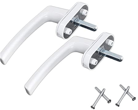 ROHCGHC Tür- und Fenstergriffe, Universal-Fenstergriff, Ersatz-Fenstergriffe, Fenstergriff, Fensterschlösser, 2-teiliger, Lochabstand 43 mm, Flügelfensterschloss