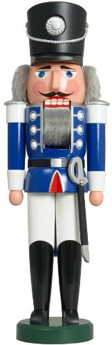 Seiffener Volkskunst Erzgebirge Nussknacker Husar 50 cm (blau)