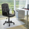 MIADOMODO® Bürostuhl mit Armlehne - höhenverstellbar, mit Polsterung und Rollen, Kunstleder, Schwarz-Ergonomischer Drehstuhl, Chefsessel, Schreibtischstuhl, Computerstuhl, Office Stuhl