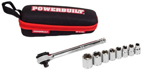 Powerbuilt 941159 Tools-to-Go 3/8 Dr. Metric Socket Set with Pouch (11 Piece) (8-19mm)
