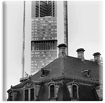 Deko-Magnet - 10 x 10 cm - Architektur Motiv: Commerzbank Frankfurt